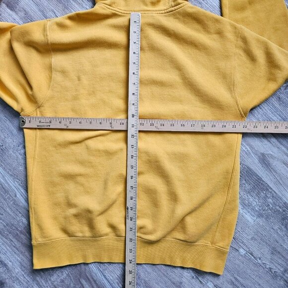 Nike Sweatshirt Evolution of the Swish Pinwheel Logo Yellow Long Sleeve Hooded M - Picture 16 of 16